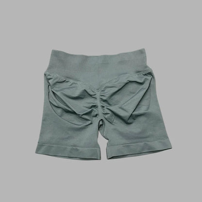Women Sports Shorts Stretchy Breathable No Camel Toe Seamless Butt Lifting Tummy Control High Waist Yoga Running Shorts