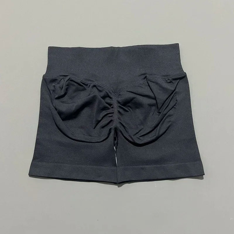 Women Sports Shorts Stretchy Breathable No Camel Toe Seamless Butt Lifting Tummy Control High Waist Yoga Running Shorts