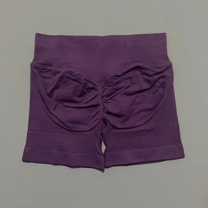 Women Sports Shorts Stretchy Breathable No Camel Toe Seamless Butt Lifting Tummy Control High Waist Yoga Running Shorts