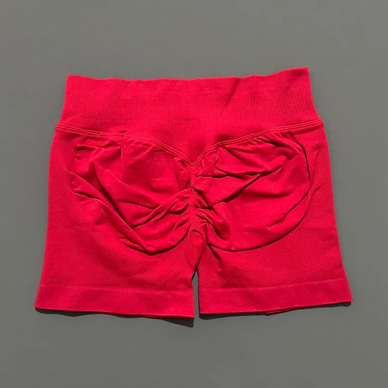 Women Sports Shorts Stretchy Breathable No Camel Toe Seamless Butt Lifting Tummy Control High Waist Yoga Running Shorts