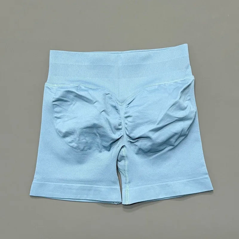 Women Sports Shorts Stretchy Breathable No Camel Toe Seamless Butt Lifting Tummy Control High Waist Yoga Running Shorts