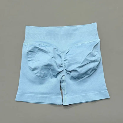 Women Sports Shorts Stretchy Breathable No Camel Toe Seamless Butt Lifting Tummy Control High Waist Yoga Running Shorts