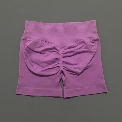Women Sports Shorts Stretchy Breathable No Camel Toe Seamless Butt Lifting Tummy Control High Waist Yoga Running Shorts