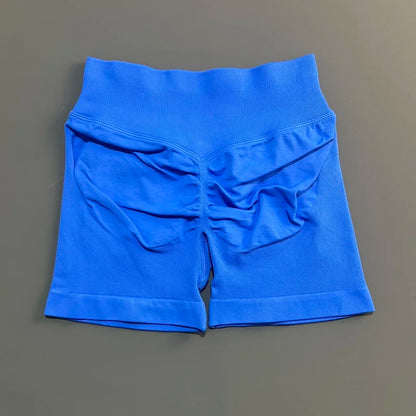 Women Sports Shorts Stretchy Breathable No Camel Toe Seamless Butt Lifting Tummy Control High Waist Yoga Running Shorts