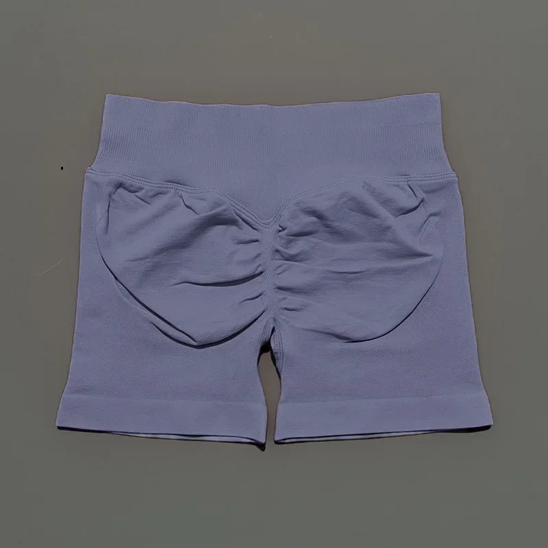 Women Sports Shorts Stretchy Breathable No Camel Toe Seamless Butt Lifting Tummy Control High Waist Yoga Running Shorts