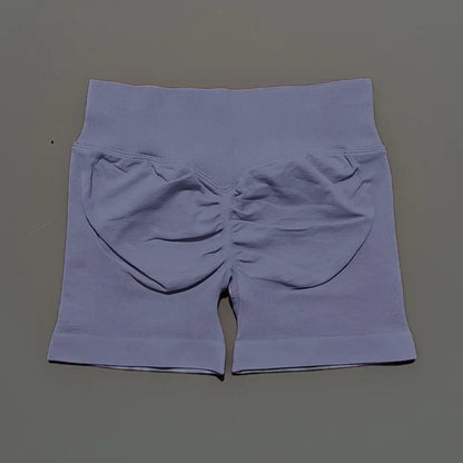 Women Sports Shorts Stretchy Breathable No Camel Toe Seamless Butt Lifting Tummy Control High Waist Yoga Running Shorts