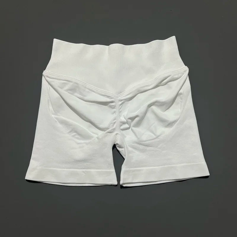 Women Sports Shorts Stretchy Breathable No Camel Toe Seamless Butt Lifting Tummy Control High Waist Yoga Running Shorts