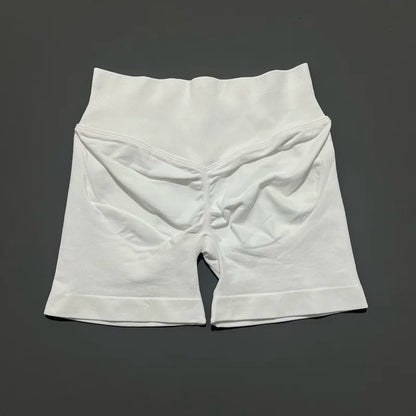 Women Sports Shorts Stretchy Breathable No Camel Toe Seamless Butt Lifting Tummy Control High Waist Yoga Running Shorts