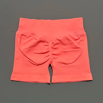 Women Sports Shorts Stretchy Breathable No Camel Toe Seamless Butt Lifting Tummy Control High Waist Yoga Running Shorts