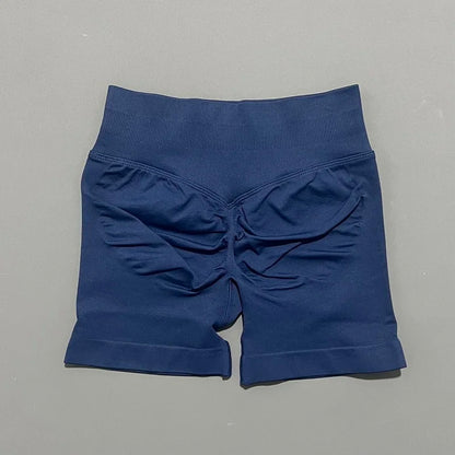 Women Sports Shorts Stretchy Breathable No Camel Toe Seamless Butt Lifting Tummy Control High Waist Yoga Running Shorts