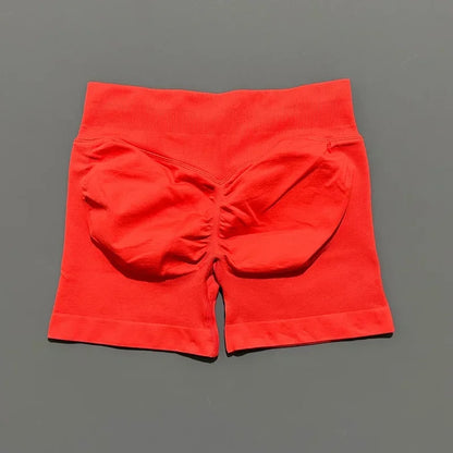 Women Sports Shorts Stretchy Breathable No Camel Toe Seamless Butt Lifting Tummy Control High Waist Yoga Running Shorts