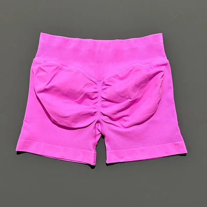 Women Sports Shorts Stretchy Breathable No Camel Toe Seamless Butt Lifting Tummy Control High Waist Yoga Running Shorts
