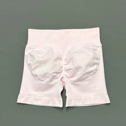 Women Sports Shorts Stretchy Breathable No Camel Toe Seamless Butt Lifting Tummy Control High Waist Yoga Running Shorts