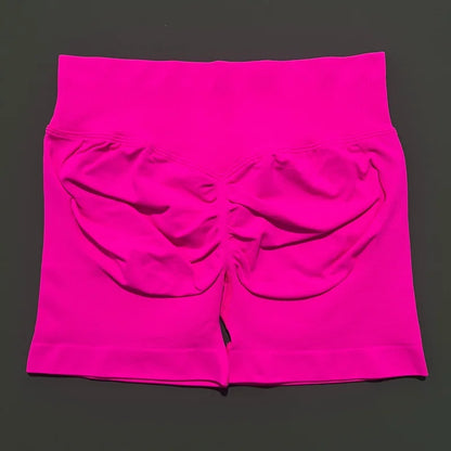 Women Sports Shorts Stretchy Breathable No Camel Toe Seamless Butt Lifting Tummy Control High Waist Yoga Running Shorts