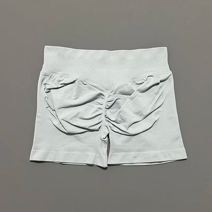 Women Sports Shorts Stretchy Breathable No Camel Toe Seamless Butt Lifting Tummy Control High Waist Yoga Running Shorts