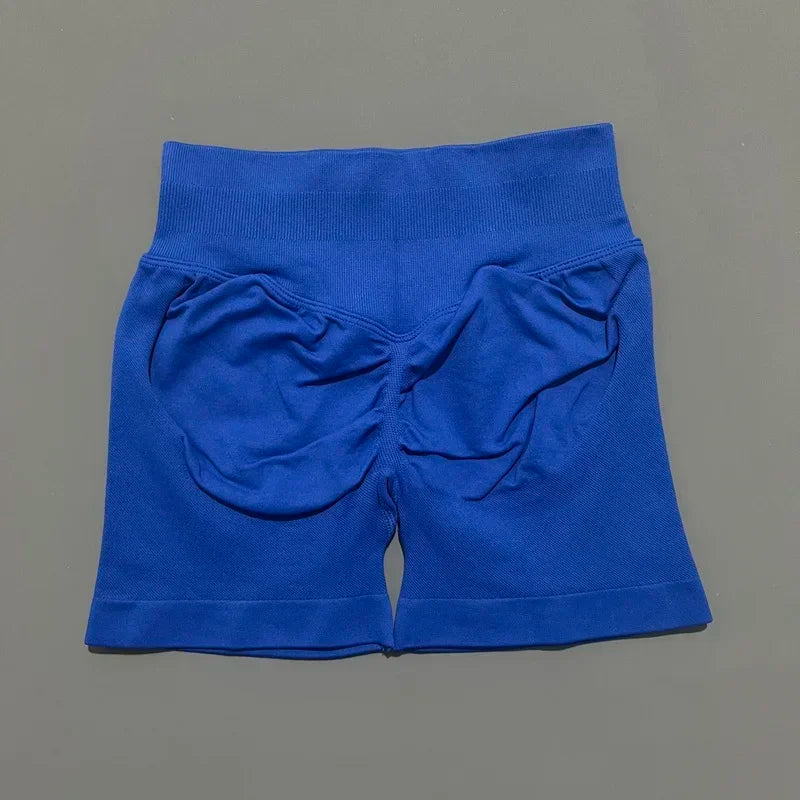 Women Sports Shorts Stretchy Breathable No Camel Toe Seamless Butt Lifting Tummy Control High Waist Yoga Running Shorts