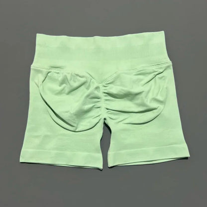 Women Sports Shorts Stretchy Breathable No Camel Toe Seamless Butt Lifting Tummy Control High Waist Yoga Running Shorts