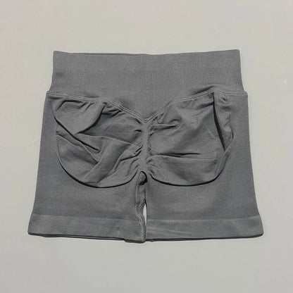 Women Sports Shorts Stretchy Breathable No Camel Toe Seamless Butt Lifting Tummy Control High Waist Yoga Running Shorts