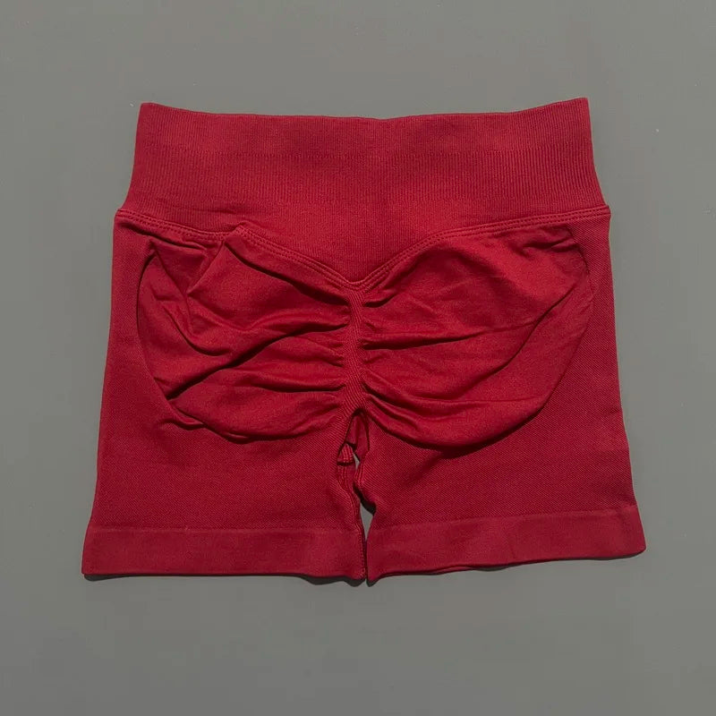 Women Sports Shorts Stretchy Breathable No Camel Toe Seamless Butt Lifting Tummy Control High Waist Yoga Running Shorts